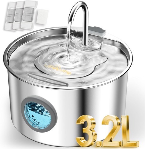 Katzenbrunnen Edelstahl 3,2L mit 3 Filtern