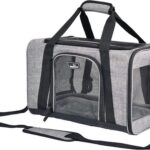 Transportbox für Katze Hund, Faltbar, Atmungsaktiv,