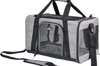 Transportbox für Katze Hund, Faltbar, Atmungsaktiv,