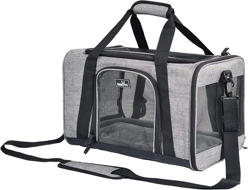 Transportbox für Katze Hund, Faltbar, Atmungsaktiv,