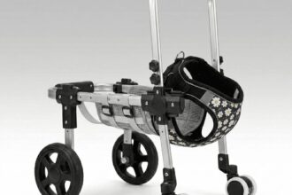 Wheelchair Dog for Back Legs, 2/4 Wheels Adjustable Mobility Support for Small Medium Dogs | Traverseon