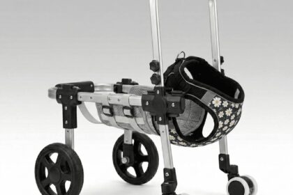 Wheelchair Dog for Back Legs, 2/4 Wheels Adjustable Mobility Support for Small Medium Dogs | Traverseon