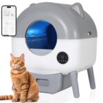 Auto Selbstreinigende Katzenklo Offene Toilette LED