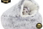 Katzenhöhle Bett 50cm Plüsch mit Kapuze