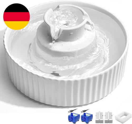Katzenbrunnen Keramik, 360 2.1L Trinkbrunnen Für