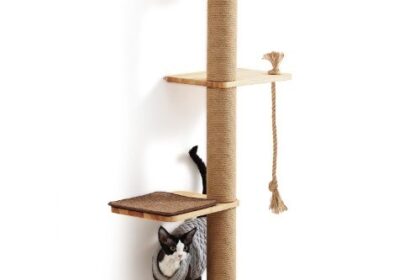 Großer Katzen-Kratzbaum Wandmontage 127 cm mit