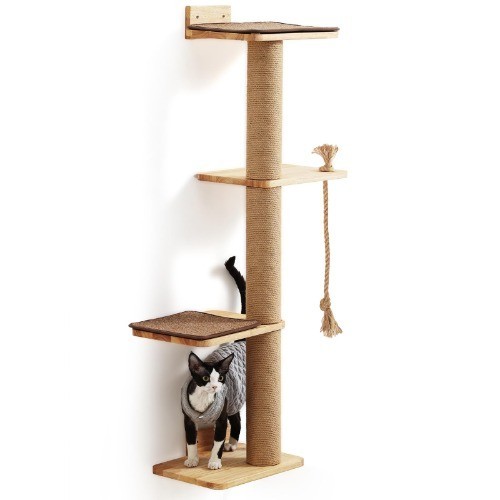 Großer Katzen-Kratzbaum Wandmontage 127 cm mit
