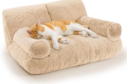 Katzenbett Orthopädisch Flauschig Waschbar mit Rand