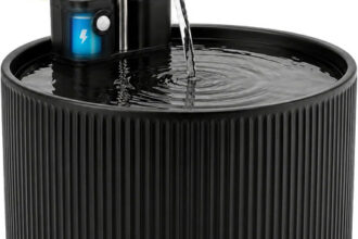 Katzenbrunnen Kabellos Keramik, 2,2L Trinkbrunnen Für