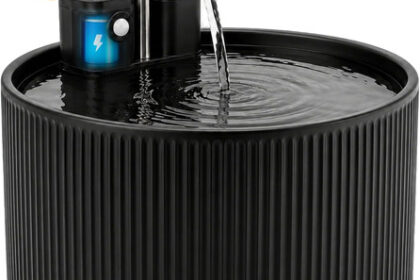 Katzenbrunnen Kabellos Keramik, 2,2L Trinkbrunnen Für