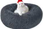 Hundebett Katzenbett Rund Flauschig Plüsch Waschbar