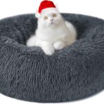 Hundebett Katzenbett Rund Flauschig Plüsch Waschbar
