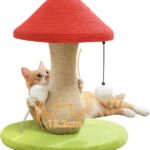 Katzenkratzbaum Pilz 100% Sisal mit Pompons