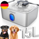 15L Trinkbrunnen Für Katze, Großer Edelstahl