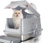 Katzentoilette Geschlossen Auslaufsicher Grau Leicht zu