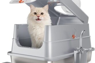 Katzentoilette Geschlossen Auslaufsicher Grau Leicht zu
