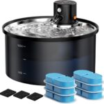 Katzentrinkbrunnen Kabellos Katzen Wasserbrunnen 3.2L Edelstahl