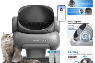 M1 Plus Katzenklo selbstreinigend, offenes Design,