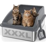 Katzenklo Edelstahl XXL große Katzen offene