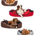 lionto personalisiert: Hundebett Hundekissen Hundekörbchen mit