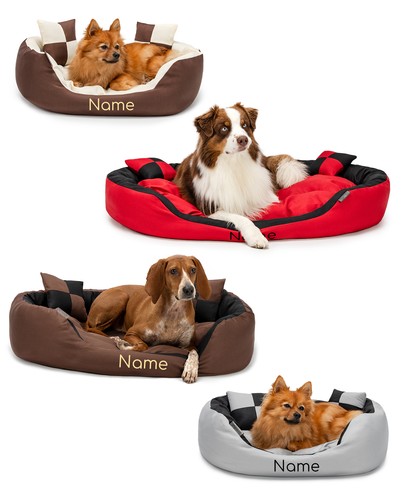 lionto personalisiert: Hundebett Hundekissen Hundekörbchen mit