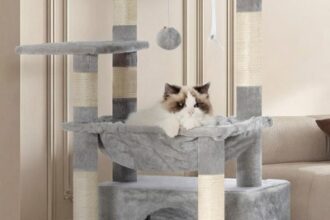Kratzbaum mit Katzenkorb Katzenkratzbaum mit Katzenbett