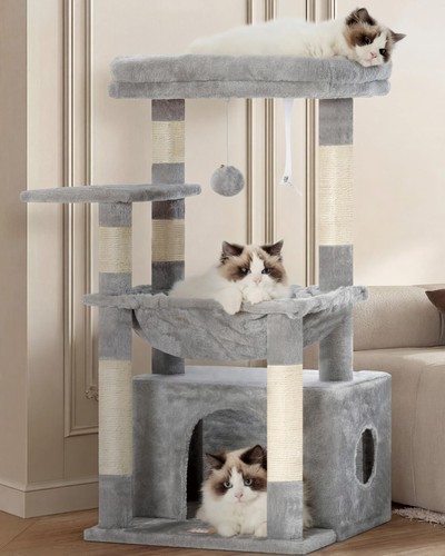 Kratzbaum mit Katzenkorb Katzenkratzbaum mit Katzenbett