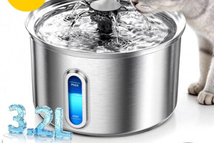 Katzenbrunnen Edelstahl 3,2L/108Oz Trinkbrunnen Für Katze
