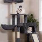 Kratzbaum mit Katzenbürste Katzenbaum für Hauskatzen