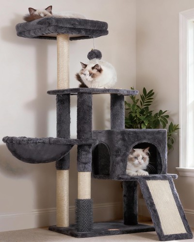 Kratzbaum mit Katzenbürste Katzenbaum für Hauskatzen